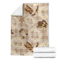 Aloha Hawaii Paniolo Khaki Palaka Blanket Coastal Rodeo - Polynesian Pride