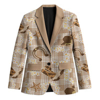 Aloha Hawaii Paniolo Khaki Palaka Blazer Coastal Rodeo - Polynesian Pride