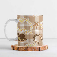 Aloha Hawaii Paniolo Khaki Palaka Ceramic Mug Coastal Rodeo - Polynesian Pride