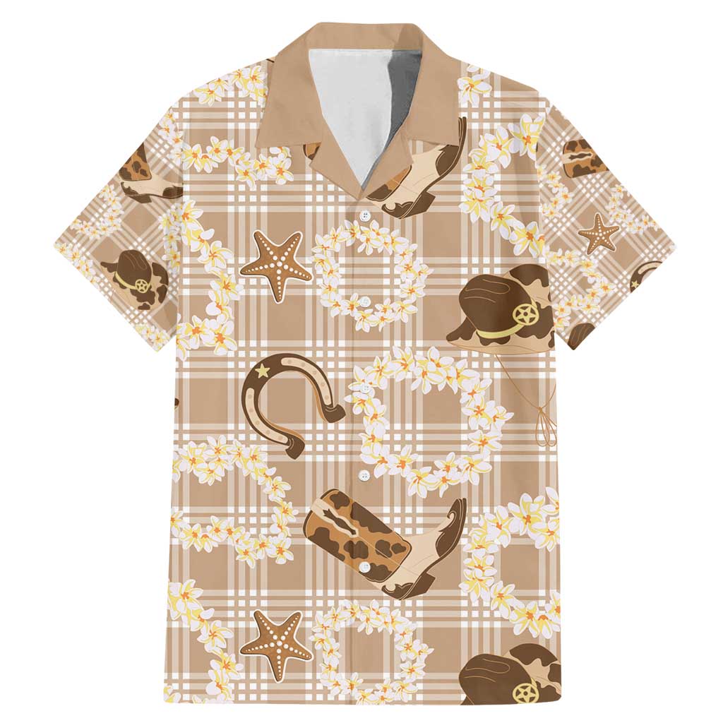 Aloha Hawaii Paniolo Khaki Palaka Family Matching Mermaid Dress and Hawaiian Shirt Coastal Rodeo - Polynesian Pride