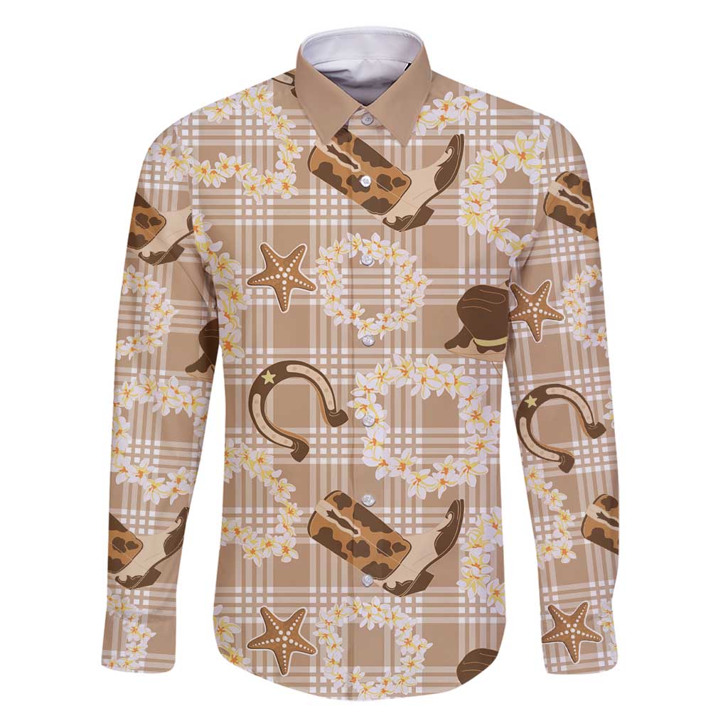 Aloha Hawaii Paniolo Khaki Palaka Family Matching Puletasi and Hawaiian Shirt Coastal Rodeo - Polynesian Pride