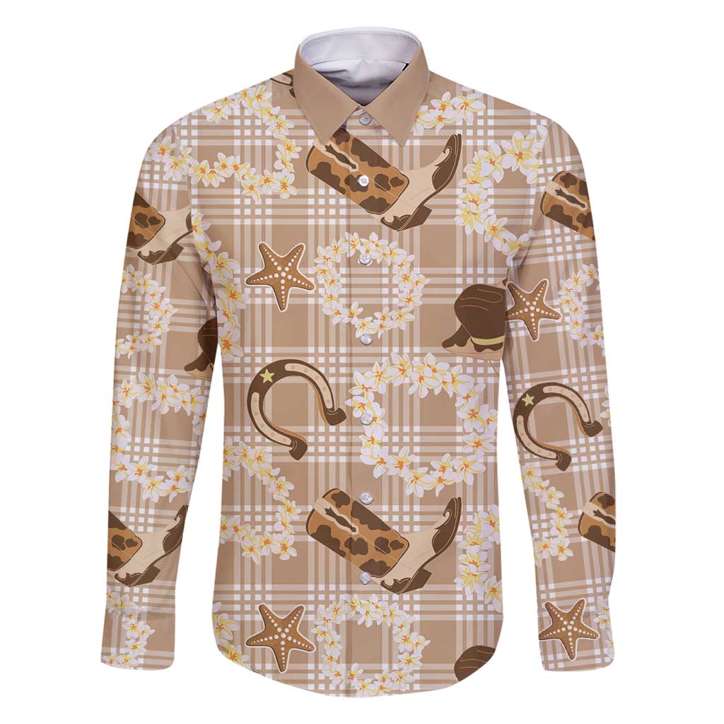 Aloha Hawaii Paniolo Khaki Palaka Family Matching Tank Maxi Dress and Hawaiian Shirt Coastal Rodeo - Polynesian Pride