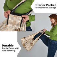 Aloha Hawaii Paniolo Khaki Palaka Grocery Bag Coastal Rodeo - Polynesian Pride