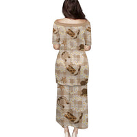 Aloha Hawaii Paniolo Khaki Palaka Puletasi Coastal Rodeo - Polynesian Pride