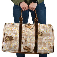 Aloha Hawaii Paniolo Khaki Palaka Travel Bag Coastal Rodeo - Polynesian Pride