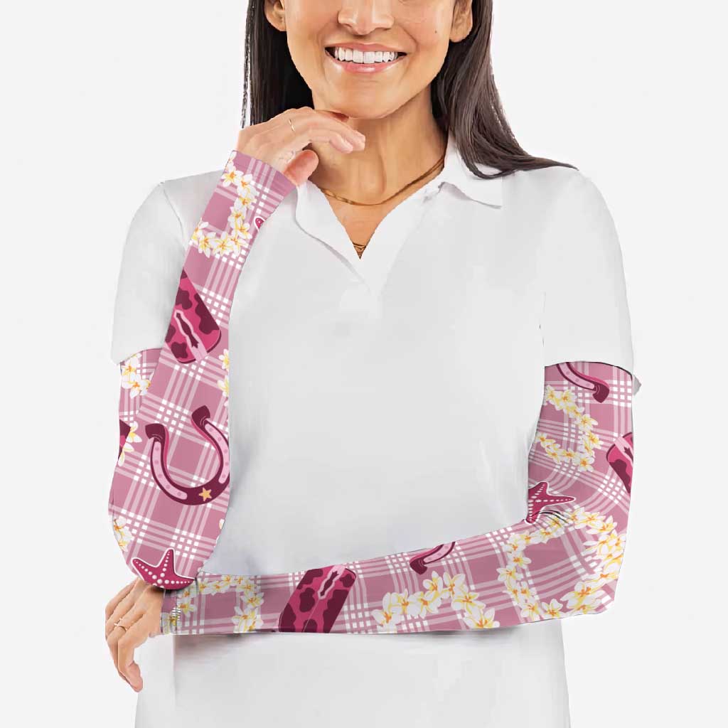 Aloha Hawaii Paniolo Lokelani Rose Palaka Arm Sleeves Coastal Rodeo - Polynesian Pride