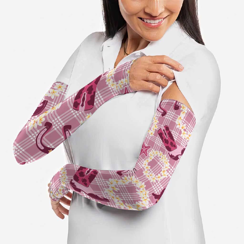 Aloha Hawaii Paniolo Lokelani Rose Palaka Arm Sleeves Coastal Rodeo - Polynesian Pride