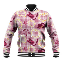 Aloha Hawaii Paniolo Lokelani Rose Palaka Baseball Jacket Coastal Rodeo - Polynesian Pride