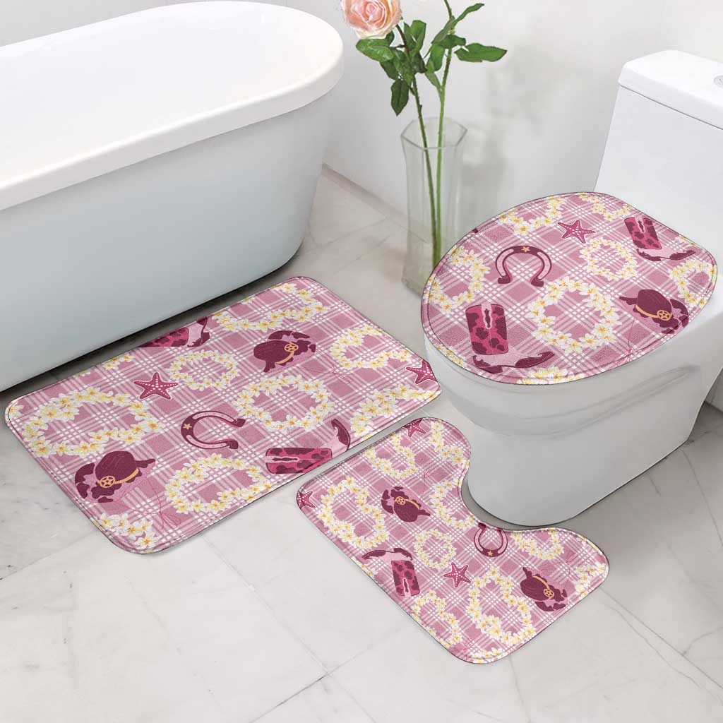 Aloha Hawaii Paniolo Lokelani Rose Palaka Bathroom Set Coastal Rodeo - Polynesian Pride