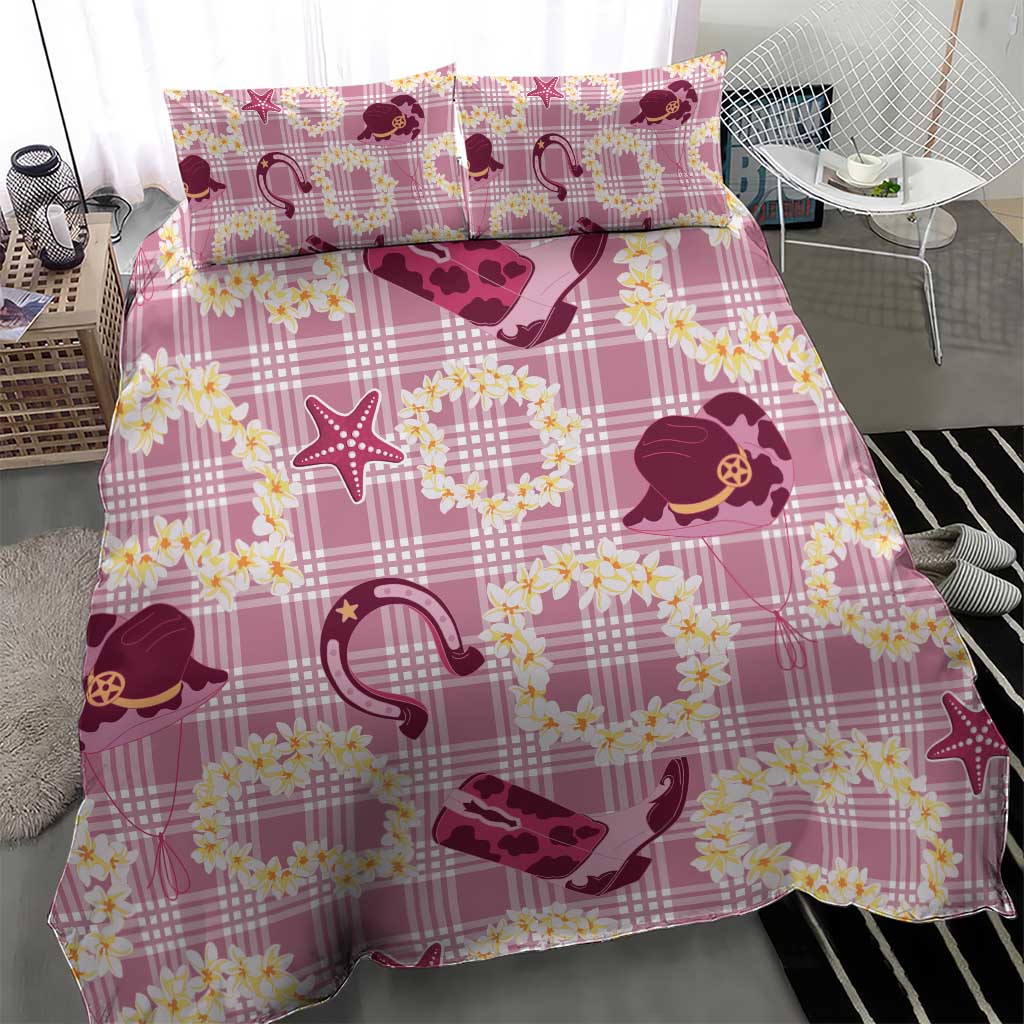 Aloha Hawaii Paniolo Lokelani Rose Palaka Bedding Set Coastal Rodeo - Polynesian Pride