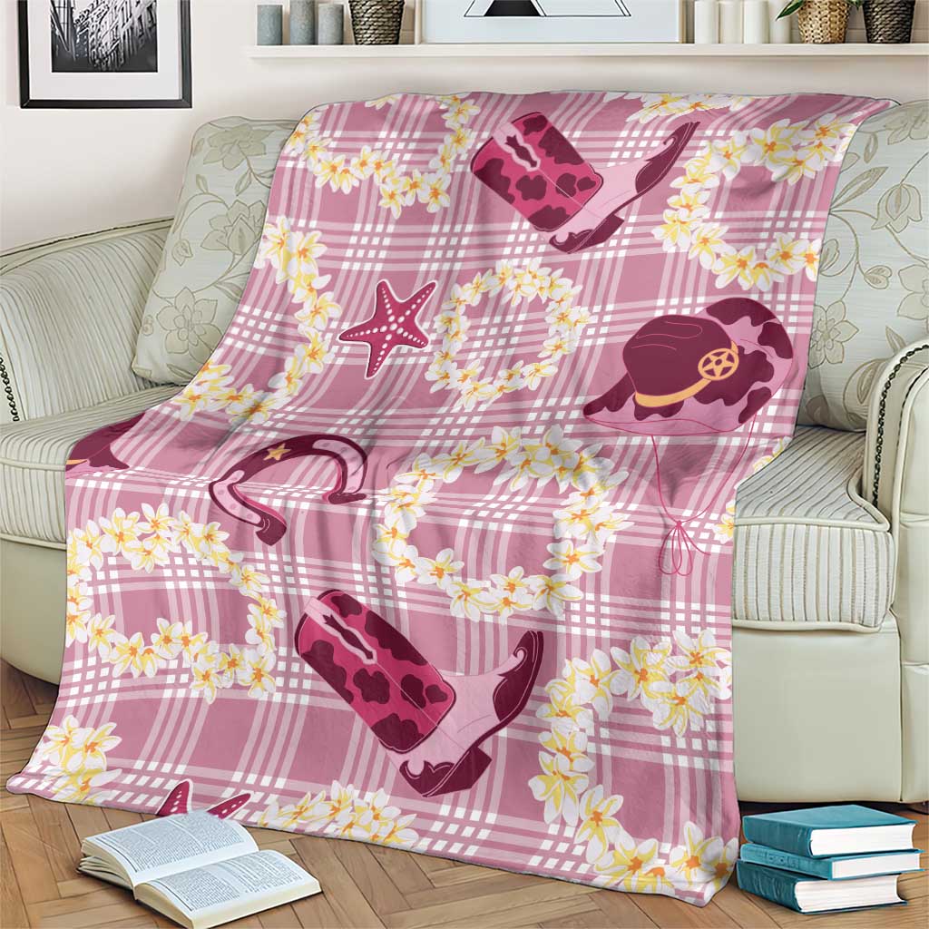 Aloha Hawaii Paniolo Lokelani Rose Palaka Blanket Coastal Rodeo - Polynesian Pride