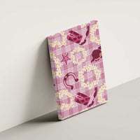 Aloha Hawaii Paniolo Lokelani Rose Palaka Canvas Wall Art Coastal Rodeo - Polynesian Pride