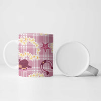 Aloha Hawaii Paniolo Lokelani Rose Palaka Ceramic Mug Coastal Rodeo - Polynesian Pride