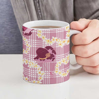 Aloha Hawaii Paniolo Lokelani Rose Palaka Ceramic Mug Coastal Rodeo - Polynesian Pride