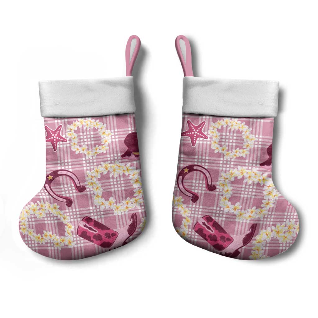 Aloha Hawaii Paniolo Lokelani Rose Palaka Christmas Stocking Coastal Rodeo - Polynesian Pride