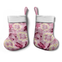 Aloha Hawaii Paniolo Lokelani Rose Palaka Christmas Stocking Coastal Rodeo - Polynesian Pride