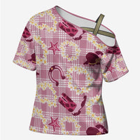 Aloha Hawaii Paniolo Lokelani Rose Palaka Cross Shoulder Shirt Coastal Rodeo - Polynesian Pride