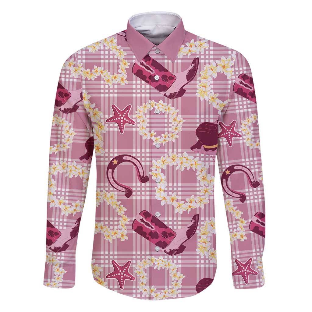 Aloha Hawaii Paniolo Lokelani Rose Palaka Family Matching Puletasi and Hawaiian Shirt Coastal Rodeo - Polynesian Pride