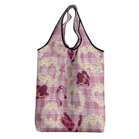 Aloha Hawaii Paniolo Lokelani Rose Palaka Grocery Bag Coastal Rodeo - Polynesian Pride