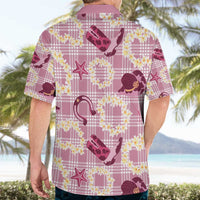 Aloha Hawaii Paniolo Lokelani Rose Palaka Hawaiian Shirt Coastal Rodeo - Polynesian Pride