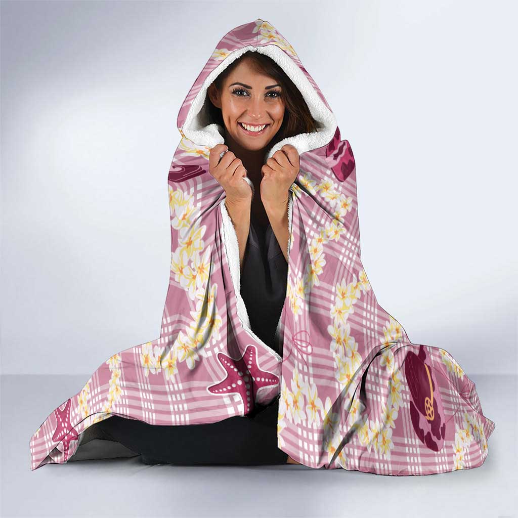Aloha Hawaii Paniolo Lokelani Rose Palaka Hooded Blanket Coastal Rodeo - Polynesian Pride