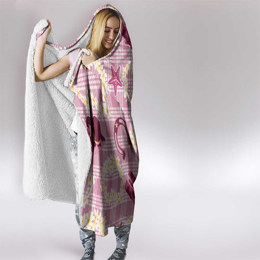 Aloha Hawaii Paniolo Lokelani Rose Palaka Hooded Blanket Coastal Rodeo - Polynesian Pride