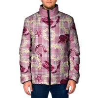 Aloha Hawaii Paniolo Lokelani Rose Palaka Padded Jacket Coastal Rodeo - Polynesian Pride