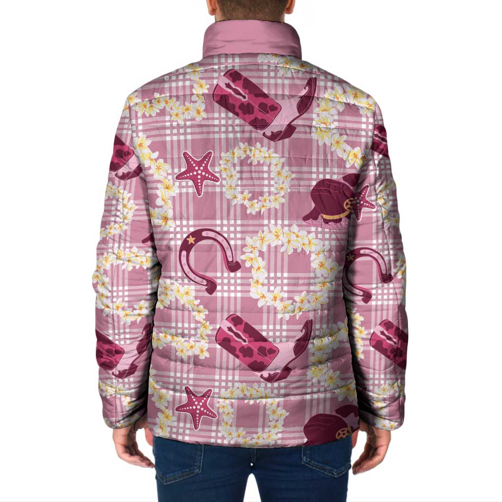 Aloha Hawaii Paniolo Lokelani Rose Palaka Padded Jacket Coastal Rodeo - Polynesian Pride