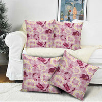 Aloha Hawaii Paniolo Lokelani Rose Palaka Pillow Cover Coastal Rodeo - Polynesian Pride