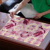 Aloha Hawaii Paniolo Lokelani Rose Palaka Puzzle Coastal Rodeo - Polynesian Pride