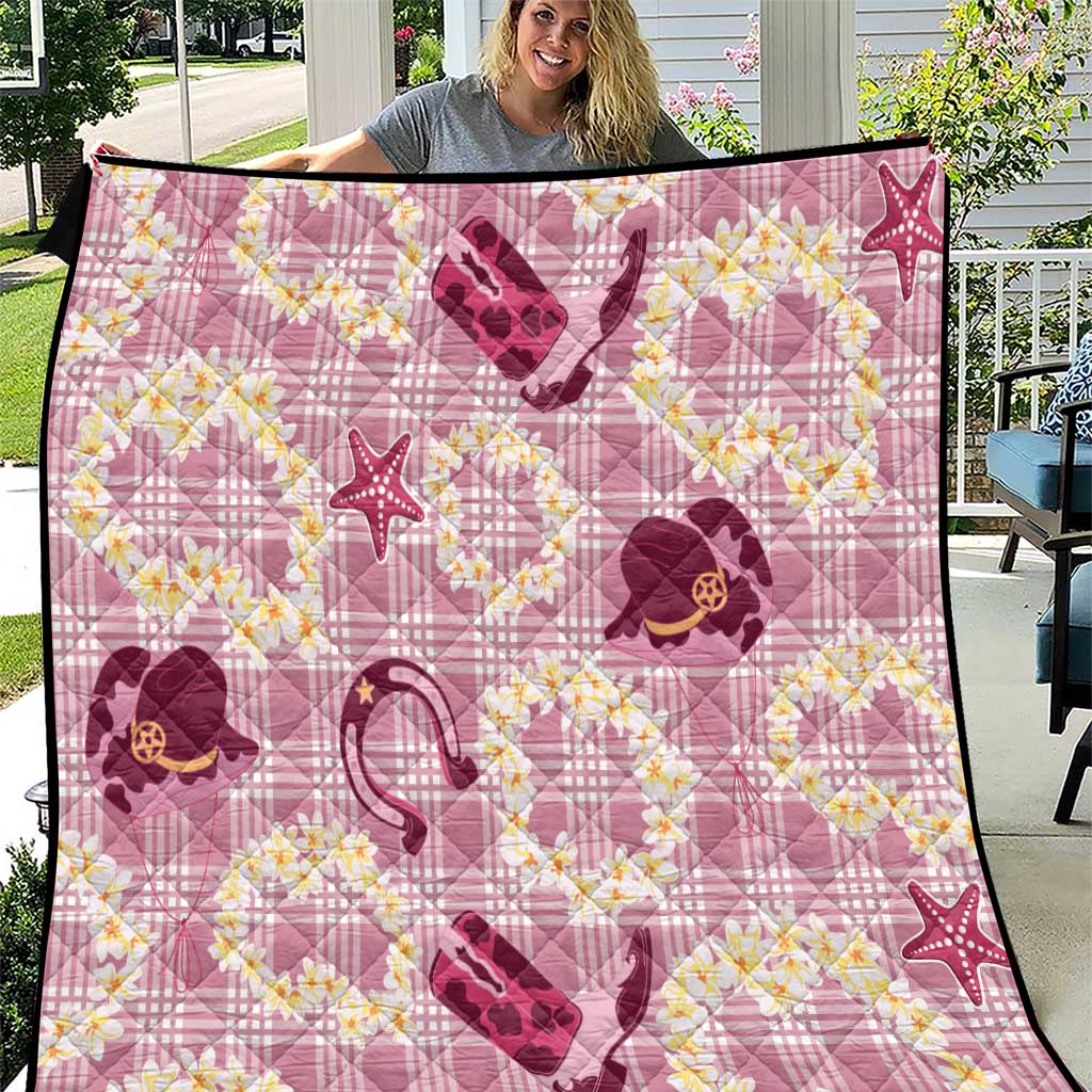 Aloha Hawaii Paniolo Lokelani Rose Palaka Quilt Coastal Rodeo - Polynesian Pride