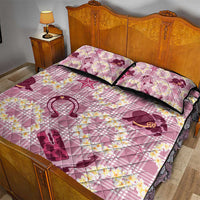 Aloha Hawaii Paniolo Lokelani Rose Palaka Quilt Bed Set Coastal Rodeo - Polynesian Pride