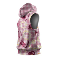Aloha Hawaii Paniolo Lokelani Rose Palaka Sleeveless Hoodie Coastal Rodeo - Polynesian Pride