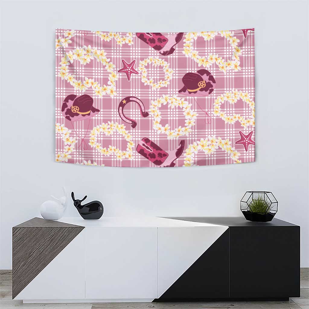 Aloha Hawaii Paniolo Lokelani Rose Palaka Tapestry Coastal Rodeo - Polynesian Pride