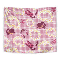 Aloha Hawaii Paniolo Lokelani Rose Palaka Tapestry Coastal Rodeo - Polynesian Pride