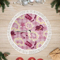 Aloha Hawaii Paniolo Lokelani Rose Palaka Tree Skirt Coastal Rodeo - Polynesian Pride