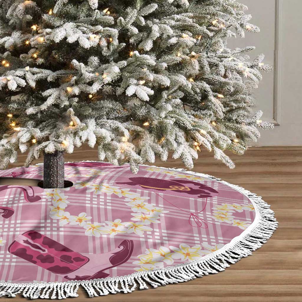 Aloha Hawaii Paniolo Lokelani Rose Palaka Tree Skirt Coastal Rodeo - Polynesian Pride