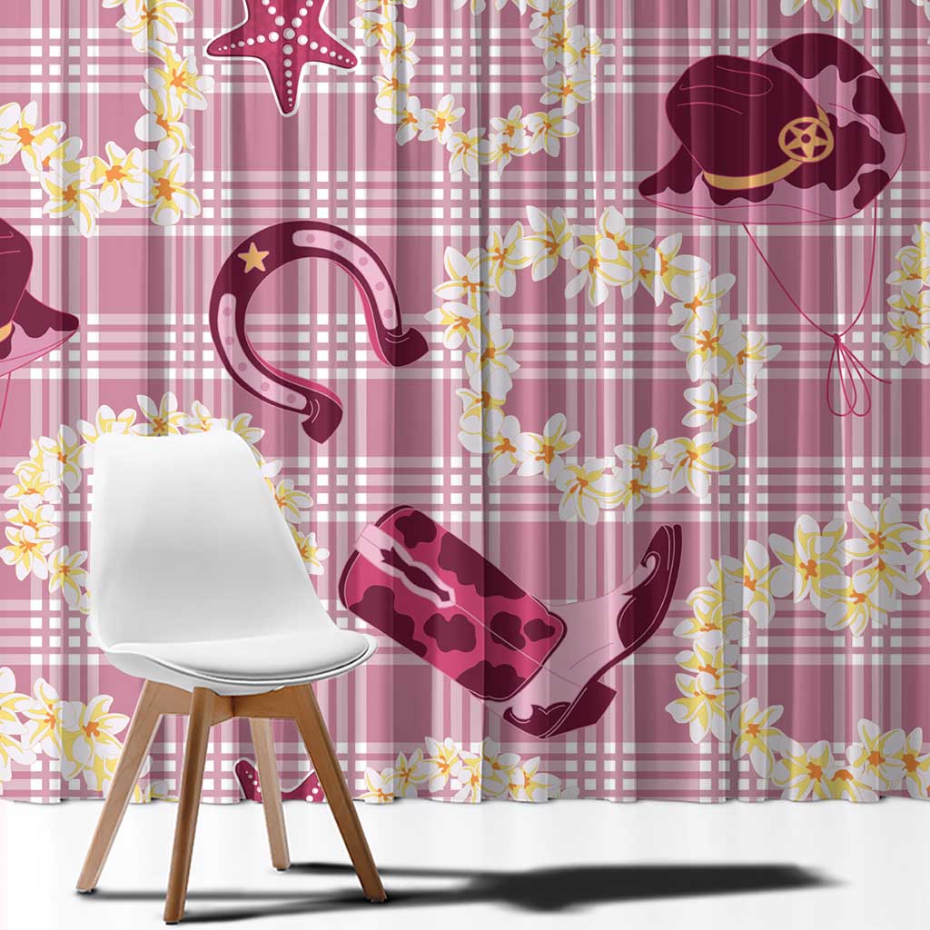 Aloha Hawaii Paniolo Lokelani Rose Palaka Window Curtain Coastal Rodeo - Polynesian Pride