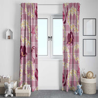 Aloha Hawaii Paniolo Lokelani Rose Palaka Window Curtain Coastal Rodeo - Polynesian Pride