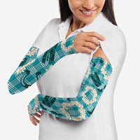 Aloha Hawaii Paniolo Teal Palaka Arm Sleeves Coastal Rodeo - Polynesian Pride