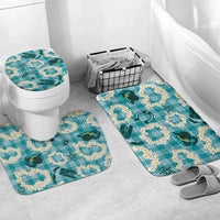 Aloha Hawaii Paniolo Teal Palaka Bathroom Set Coastal Rodeo - Polynesian Pride