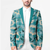 Aloha Hawaii Paniolo Teal Palaka Blazer Coastal Rodeo - Polynesian Pride