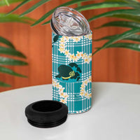 Aloha Hawaii Paniolo Teal Palaka 4 in 1 Can Cooler Tumbler Coastal Rodeo - Polynesian Pride