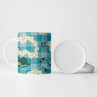 Aloha Hawaii Paniolo Teal Palaka Ceramic Mug Coastal Rodeo - Polynesian Pride