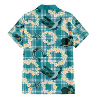 Aloha Hawaii Paniolo Teal Palaka Family Matching Mermaid Dress and Hawaiian Shirt Coastal Rodeo - Polynesian Pride