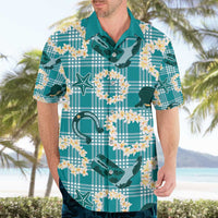 Aloha Hawaii Paniolo Teal Palaka Hawaiian Shirt Coastal Rodeo - Polynesian Pride