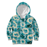 Aloha Hawaii Paniolo Teal Palaka Kid Hoodie Coastal Rodeo LT7 Hoodie Teal - Polynesian Pride