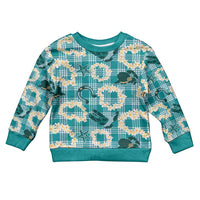 Aloha Hawaii Paniolo Teal Palaka Kid Ugly Christmas Sweater Coastal Rodeo - Polynesian Pride