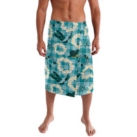 Aloha Hawaii Paniolo Teal Palaka Lavalava Coastal Rodeo - Polynesian Pride