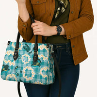 Aloha Hawaii Paniolo Teal Palaka Leather Bag Coastal Rodeo - Polynesian Pride